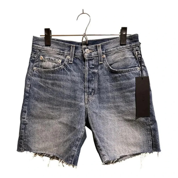 NWT Edwin Denim Cai Shorts 7” Inseam With Raw Hem |Size‎ 26 - Picture 1 of 8